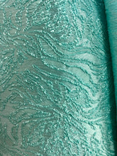 Stretch Brocade - 57-inches Wide Aqua/Mint